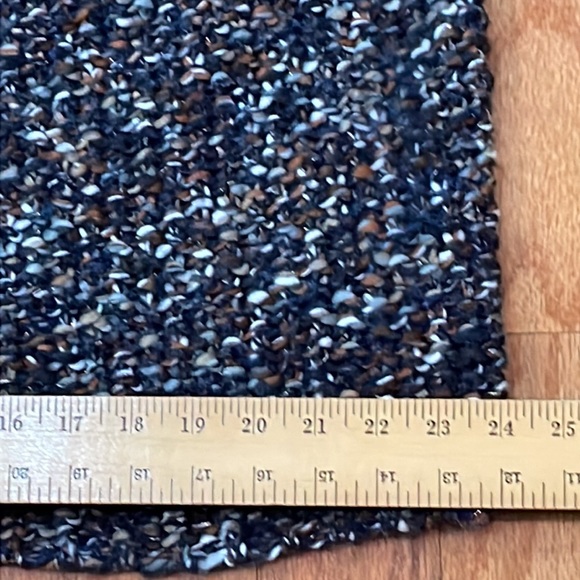 Chico’s Size 2 Medium multi color crochet sweater open front fringe sparkle - Picture 12 of 15